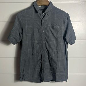 Travis Mathew Mens Large Gray Casual Button Shirt stretch
